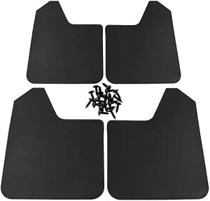 JMTBNO 4-Piece Wide Rally Mud Flaps / Splash Guards For Ford Transit Custom 2012-2024 – Black Plastic