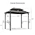 PURPLE LEAF 6' X 9' Hardtop Grill Gazebo for Patio Permanent Metal Roof with 2 Side Shelves Deck Yard Tent Aluminum Garden Outside Sun Shade Outdoor BBQ Canopy