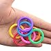 WHYHKJ 210PCS Multi Colour Plastic Book Rings 7 Colours 20mm Literature Paper Loose Leaf Rings Handbook Loose Leaf Rings Binding Rings for Folders Sticky Notes Cards Keychains