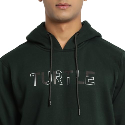 Sweat à capuche tricot homme vert taille 44 pull uni Turtle - 6