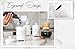 25DOL 35 Ounce Elegant Ceramic Kitchen Canisters Set of 3 - Beautifully Engraved Coffee Tea Sugar Storage Containers Airtight with Feet for Added Style and Stability - Ceramic Jar with Airtight Lid