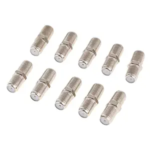 IVELECT (10-Pack F Type RG6 Coax Cable Female to Female Connector,Cable Extension Adapter Connects Two Coaxial Video Cables