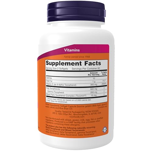 image for NOW Foods NOW Supplements, Advanced Gamma E Complex, Mixed Tocopherols