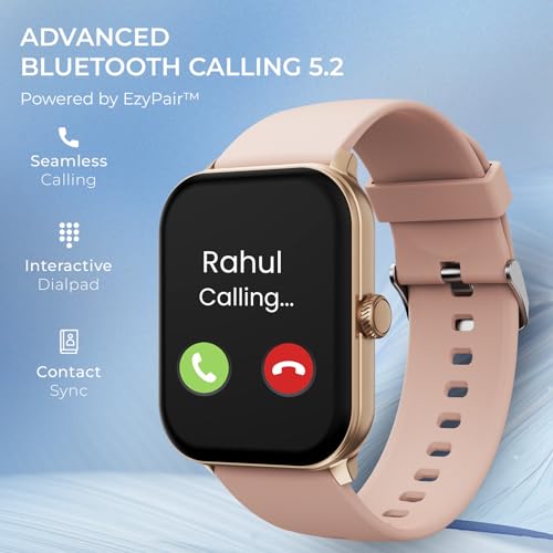 Image of beatXP Nexus 1.78 inch Super AMOLED Display Bluetooth Calling Smart Watch, Metal Body, Rotary Crown, 368*448PX, 1000 Nits, 60Hz Refresh Rate, 100+ Sports Modes, 24 /7 Health Tracking, IP68(Champagne Gold)