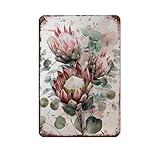 Matériau : étain/métal, avec plaque en étain de style nostalgique. Dimensions : 20 x 30 cm et 30 x 40 cm