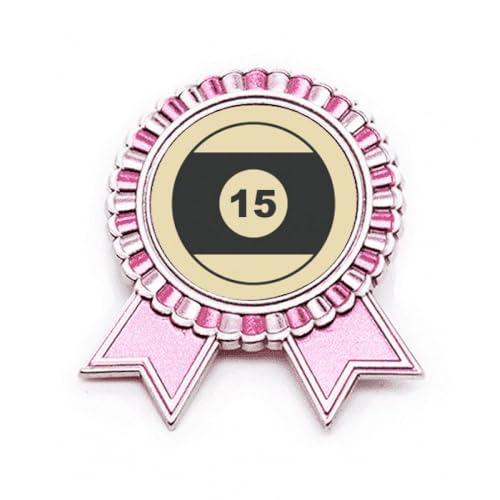 Broche de billard en métal motif géométrique simple rose taille M