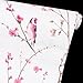 Yifely Peel & Stick Shelf Liner Removable Shelving Paper for Covering Apartment Old Nightstand Closet, Peach Birds, 17.7 Inch by 9.8 Feet