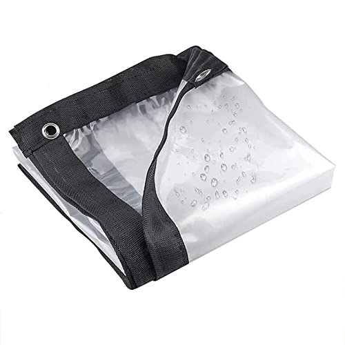 ShuanOzx wasserdichte Plane Reißfestigkeit Planen Transparent, Abdeckplane PVC-Material, Verstärkte Kanten Metallösen, Für Gewächshaus Gartenmöbel Pflanzen,2x2m Cover