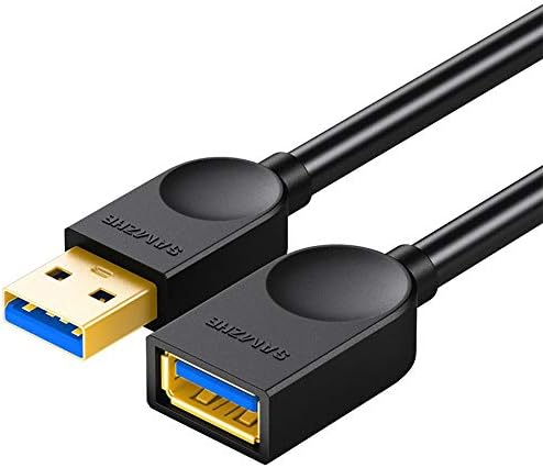 Samzhe USB Extension Cable USB 3.0 Male to Female 5Gbps High Speed USB AM to AF USB Data Sync Transfer Extender Cable(0.5M)