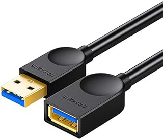 Samzhe USB Extension Cable USB 3.0 Male to Female 5Gbps High Speed USB AM to AF USB Data Sync Transfer Extender Cable(0.5M)