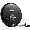 groov e RETRO Compact CD Player - Personal Music Player with CD-R & CD-RW Playback - Anti-Skip Protection, Programmable Tracks - Earphones Included - Micro-USB or Battery Powered - Black #1