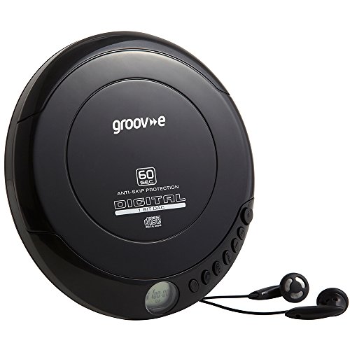 Lecteur CD Walkman Groov-e GVPS110BK portable noir rétro