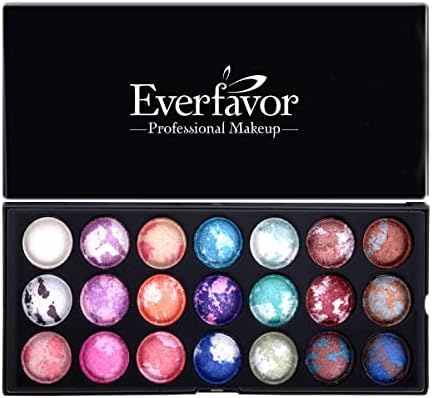 21 Color Everfavor Makeup Palette Shimmer Eyeshadow Palettes Baked Eye Shadows Cosmetics Pallet with Galaxy Colors (21 Color, 04)