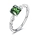 Merthus Womens 925 Sterling Silver Rope Band Created Ruby Ring