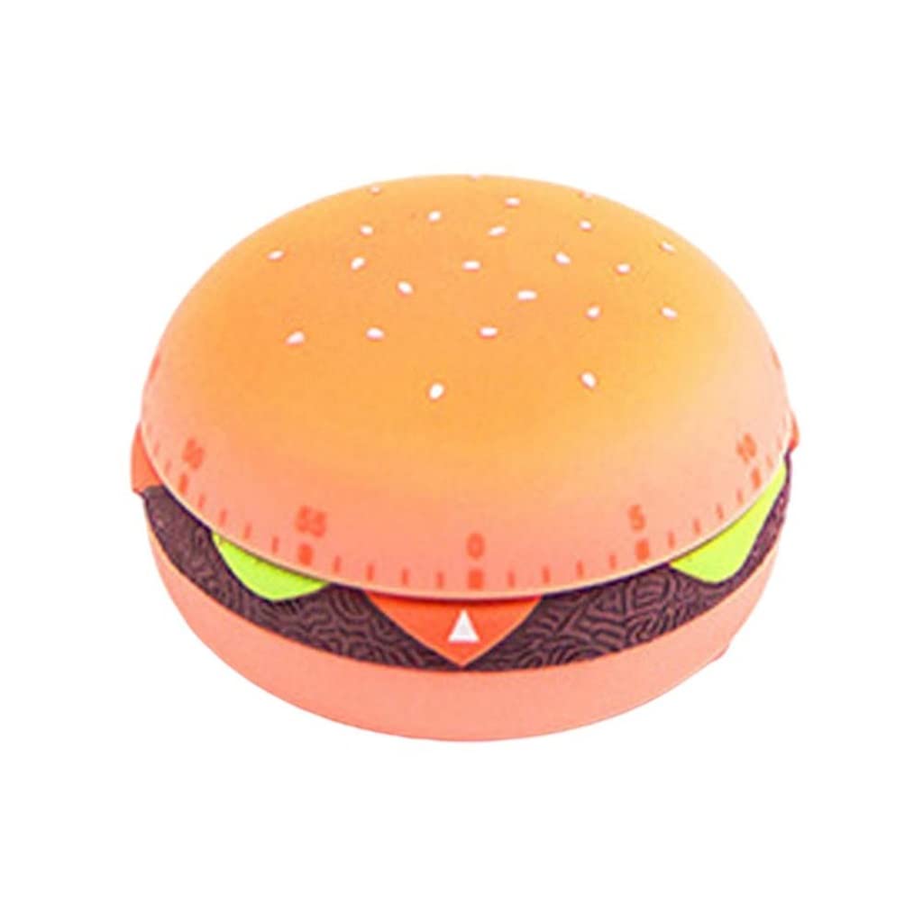 Timer, Kitchen Cooking Timer Burger Shape 60 Minutes Mechanical Management Tool(A)