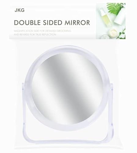 JKG® Magnifying Vanity Mirror With Stand - Small Cosmetic Makeup Bathroom Shaving Circle Mirror, Dressing Table Beauty & Travel Car Portable Double Sided Round Mirror - Cosy Home Interiors JKG® Magnifying Vanity Mirror With Stand - Small Cosmetic Makeup Bathroom Shaving Circle Mirror, Dressing Table Beauty & Travel Car Portable Double Sided Round Mirror - Image 4