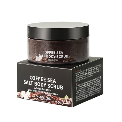 Kaffee Scented Salt Body Scrub,Kaffee Körper Peelings,Natürliches Kaffees Body Scrub Peeling mit Bio-Kaffee-Körperpeeling