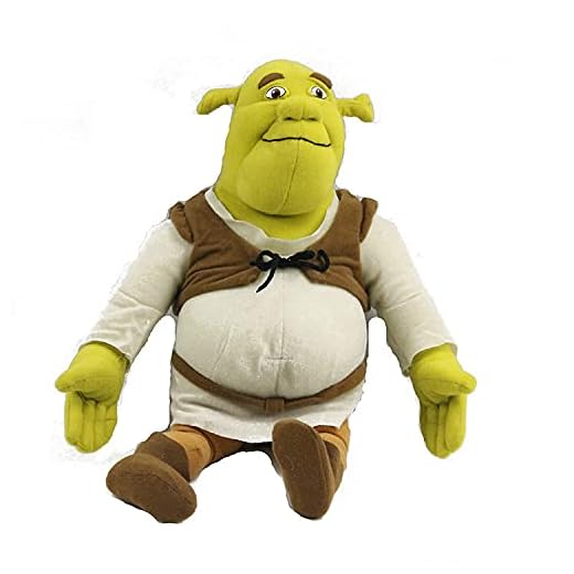 Nesloonp Peluches, Muñeca de Peluche, Juguete Blando de Shrek, Niños Figura de Peluche, Simpáticos Muñecas Blandas de Dibujos Animados Cumpleaños Regalo para Todas Las Edades, 27cm