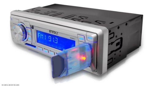 Enrock Ekm-Rs13 Aqua Series 4 X 50 Watt In-Dash Marine Am/Fm/Radio/Sd/Usb Digital Media Receiver With Aux Input For Ipod/Mp3 Players (Silver) #TOP1