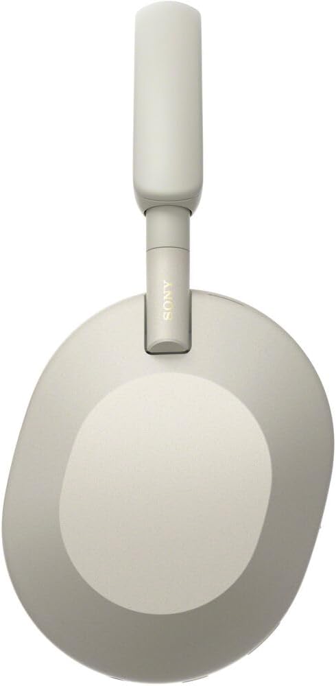 Sony WH-1000XM5 Wireless Noise Canceling Headphones with Auto Noise Canceling Optimizer, Crystal Clear Hands-Free Calling, and Voice Control, Silver (WH1000XM5/S) + Headphone Stand + USB Adapter