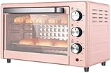 RKYRRKI Mini Forno Timer Temperatura Regolabile Posizione di Cottura a Tre Strati Cottura Domestica Forno Elettrico Completamente Automatico Multifunzione 22L Mini Forni (Color : Pink) Utile