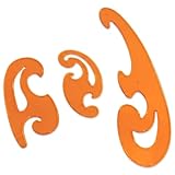 3 Righelli Curvilinei per Disegno Tecnico - Normografo Set Modelli per Abbigliamento Resistenti