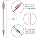2 Pack Rhinestone Picker Tool Dotting Pen with 6 Wax Tips, Wax Pencil for Rhinestones with Tweezers, Gem Picker Pen Diamond Jewel Applicator, Rhinestone Tools Kit for Bedazzling DIY Nail Art