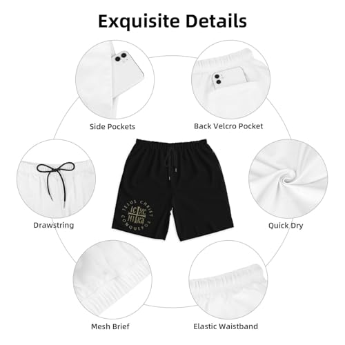 Icxc Nika Cross Orthodox Christian Jesus Christ Men's Quick-Dry Board Shorts 7" - Swim Trunks Summer Hawaii Beach4