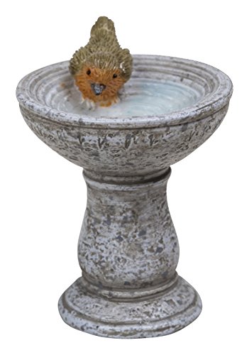 Miniature World Ornamento Robin Birdbath, Color