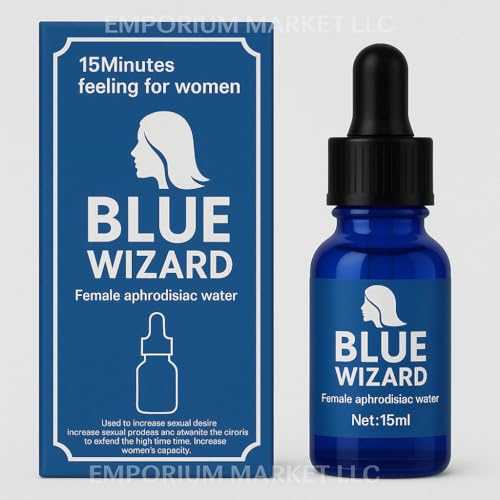 Blue Wizard Original – Gotas de Bienestar Femenino | Suplemento Natural de 0.5 fl oz (1 Pack)