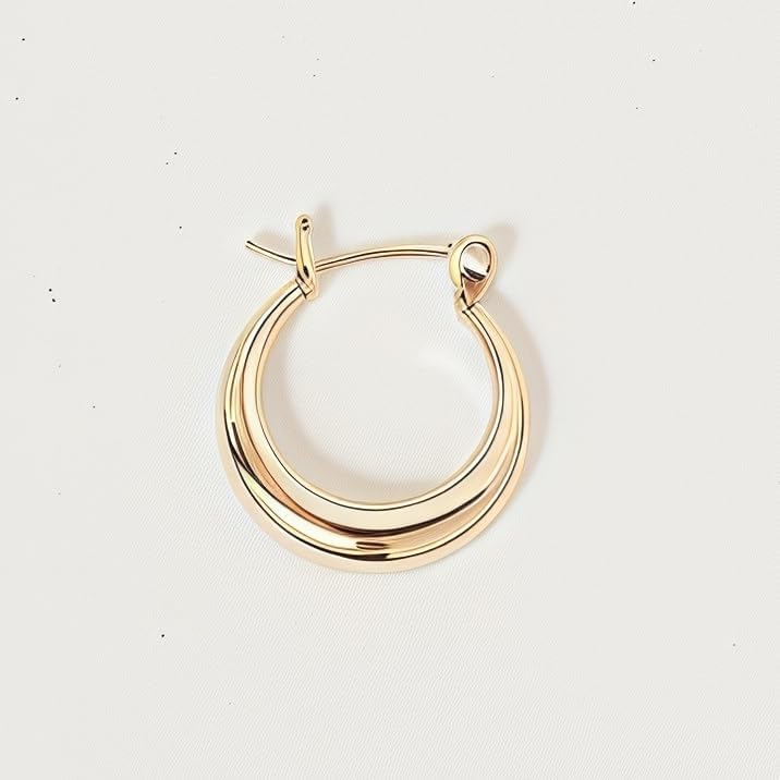 6 Pairs Gold Dangle Earrings for Women, 14k Thick Dainty Dangling Hoop Fashion Cute Trendy Chunky Earring Set Aesthetic Hypoallergenic Twisted Jewelry Costume Pack - Image 4