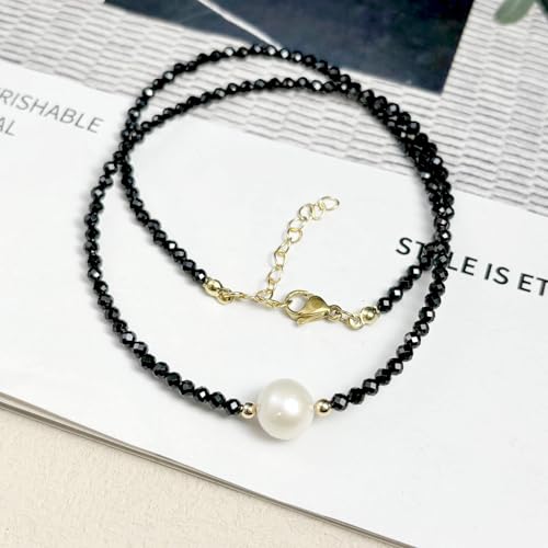 Turquoise Necklace for Women, Pearl Choker Necklace, Natural Western Turquoise Jewelry, Handmade Gold Freshwater Pearl Necklace for Men4