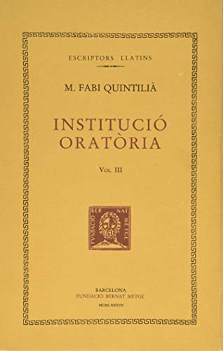 Institució oratòria, vol. III