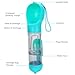 Portable Pet Water Bottle, Dog Travel Drinking Feeder, 300ml Leak - Proof Water Cup with Built - in Silicone Seal and Garbage Bag, Ergonomic Design for Cats Dogs Outdoor Walking Hi (Blue)
