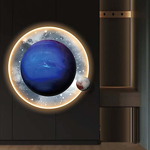 Lampe à télécommande LED lune pour décoration murale en métal connectée - 3