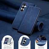 Jasonyu Etui do Samsung Galaxy S25 Plus, skórzany portfel z klapką z uchwytem na karty, podpórka, magnetyczne zamknięcie, tworzywo TPU, odporne na wstrząsy, pasuje do modelu Samsung S25 Plus
