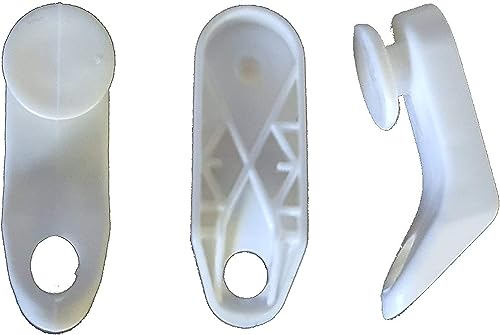 Ganchos deslizantes reforzados para cortinas con riel extensible de repuesto para cortina de plástico blancos, correderas americanas universales, originales Valiant Stanley Swiss Kirsh Acrimo 50