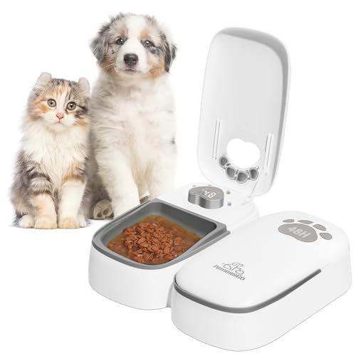 SKAILING Distributeur Automatique de Croquettes pour Chat 2 Repas, avec Affichage LED et Mode économie d'énergie, pour Chat et Chien