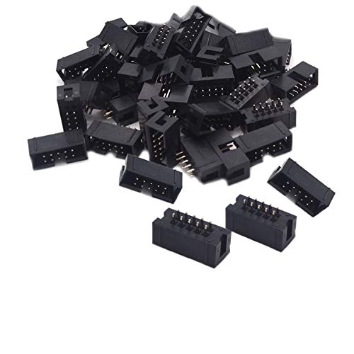 （Pack of 30）Male IDC Socket 10 Pin 2x5 Pin 2.54mm Pitch Box Header Connector Adaptor