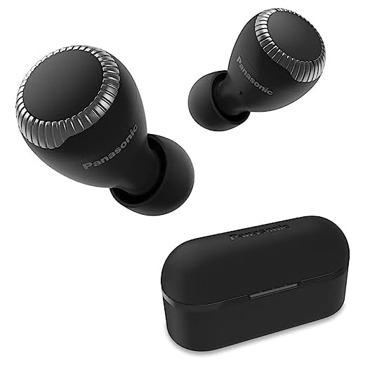 Panasonic True Wireless Earbuds | Bluetooth Earbuds|IPX4 Water Resistant | Small, Lightweight | Long Battery Life, Alexa Compatible | RZ-S300W (Black)