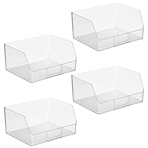 mDesign Wide Plastic Kitchen Food S...