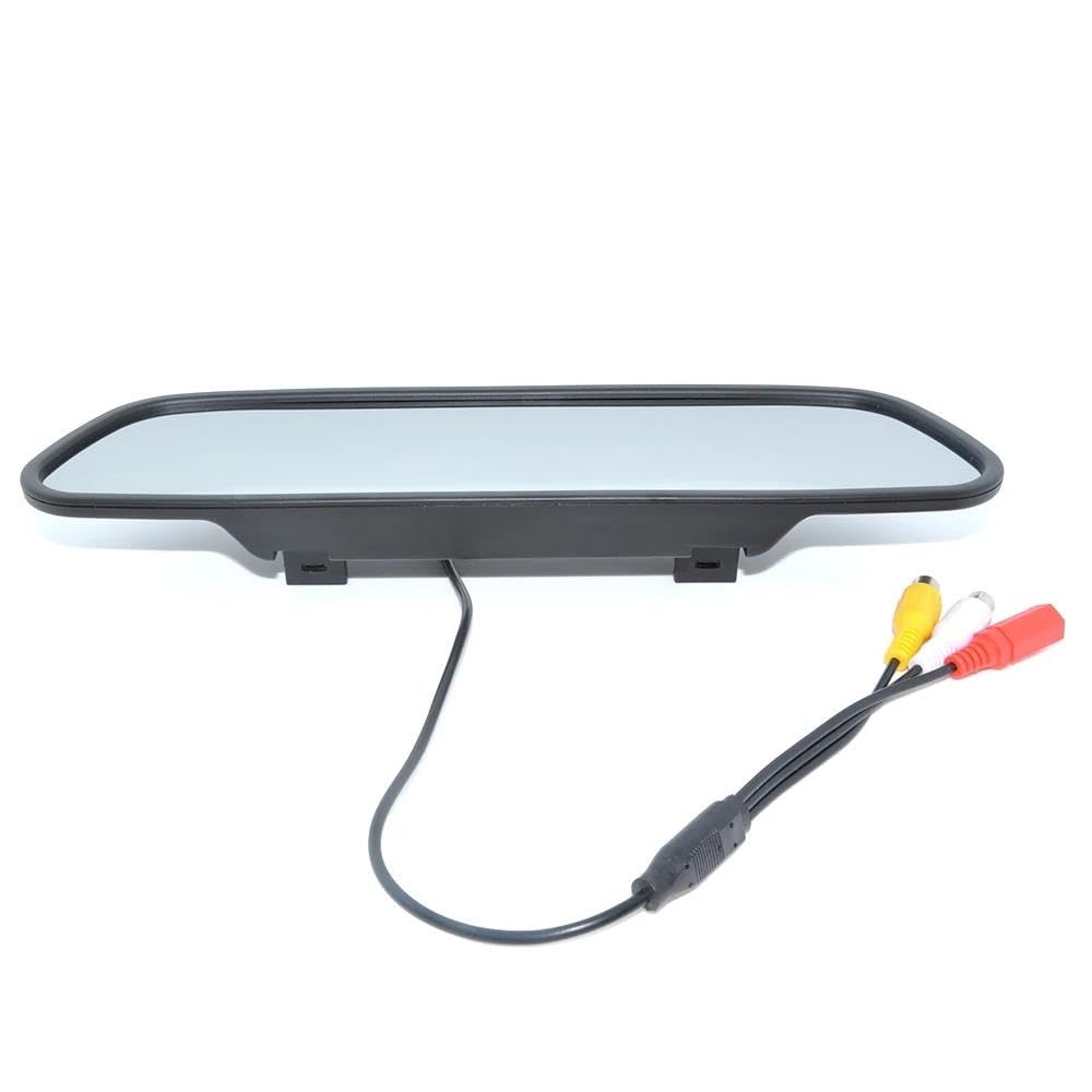 Coche Revertir Asistencia Aparcamiento Espejo 4.3 "Monitor Aparcamiento Monitor Espejo Retrovisor Coche + Cámara Marcha Atrás Respaldo 7 IR Noche Cámara de Aparcamiento