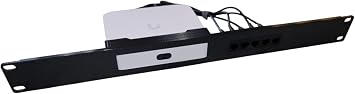 19-inch 1U Network Rack Mount for Ubiquiti Gateway UCG-Ultra and UXG-Max, Keystones and Cables Included Black