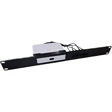 19-inch 1U Network Rack Mount for Ubiquiti Gateway UCG-Ultra and UXG-Max, Keystones and Cables Included Black