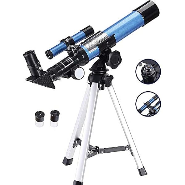 LYGXWJFC Lornetka dla dorosłych, Profesjonalny teleskop dla dziecka Monokularowy teleskop kosmiczny do astronomii 40/400 Teleskopy astronomiczne Refraktor z celownikiem Kompas i lornetka na statywie