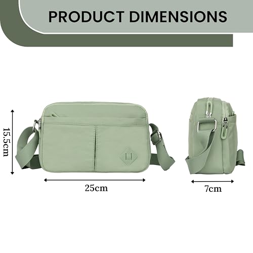 Image of PRANIJ Women's Crossbody Bag - Lightweight Waterproof Shoulder Bag with Multiple Pockets, Adjustable Strap, Stylish Travel Purse for Everyday Use