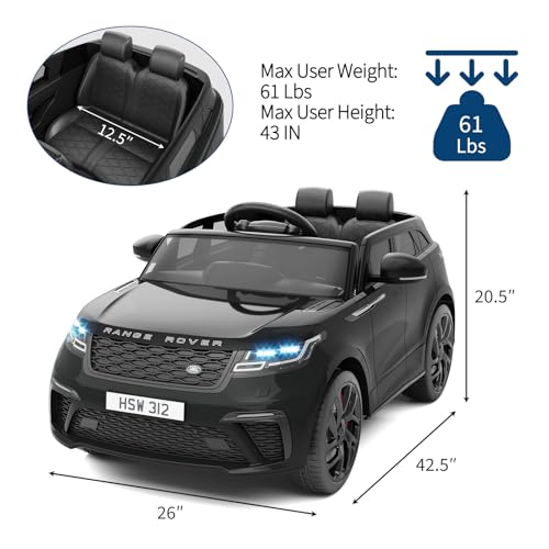 Kids Ride On Car with Remote, Licensed Land Rover Kids Electric Car, Ride On Toys for Children 4-8 with Mp3 Player, Rocking, Pull Rod