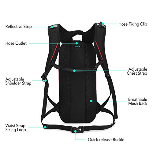 Pacote de ciclismo, Andoer Mochila para ciclismo mochila leve respirável para andar de bicicleta par