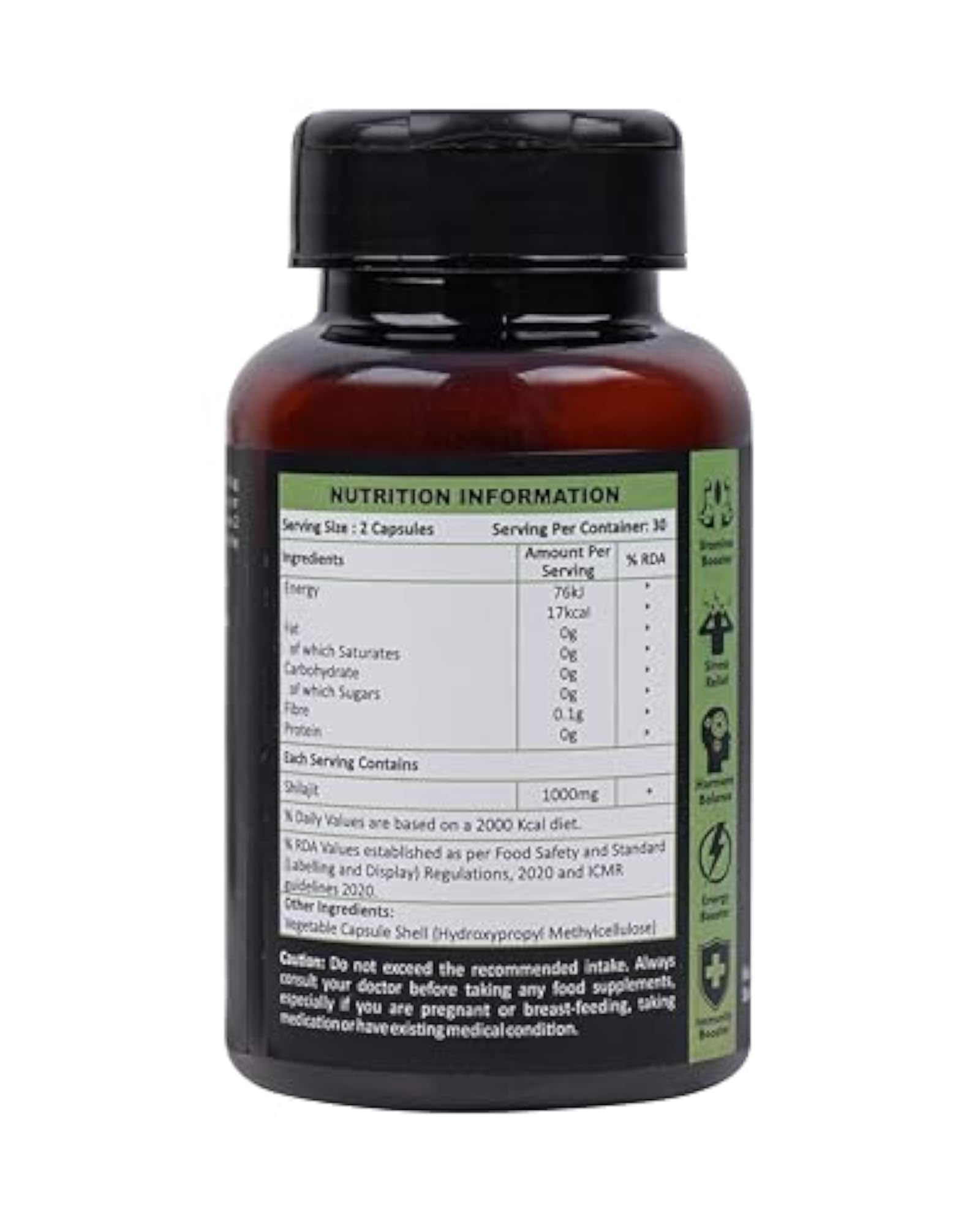 SHILAMRIT Himalayan Organic Shilajit Capsules, 1000mg