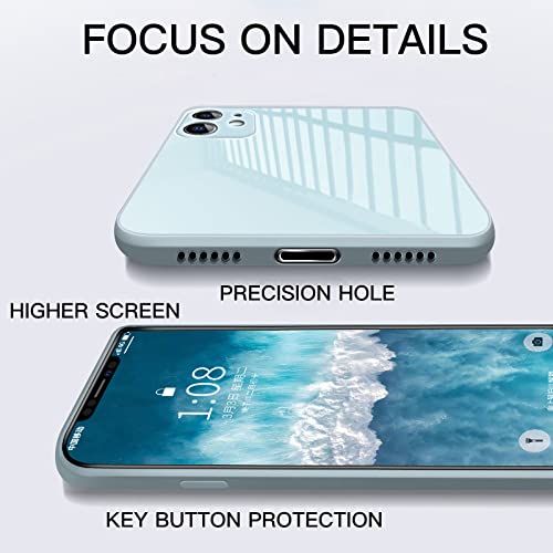Coque en verre trempé carré pour iPhone 11 Pro Max violet